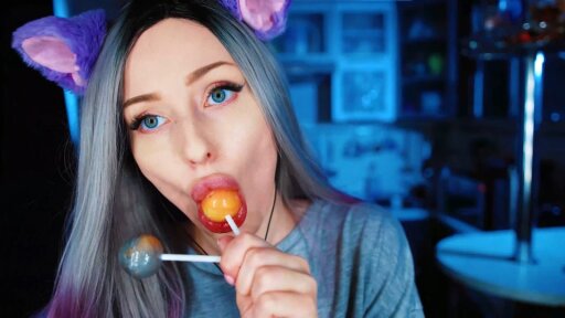 MyKinkyDope ASMR - 2018-02-04 - Neko 4K ASMR Lollipop + Gum chewing + Kissing ❤ Nya! Kawaii ^_^ - MyKinkyDope