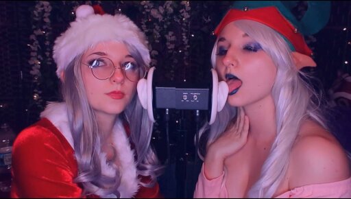 christmas-twins-ear-licking - aftynrose